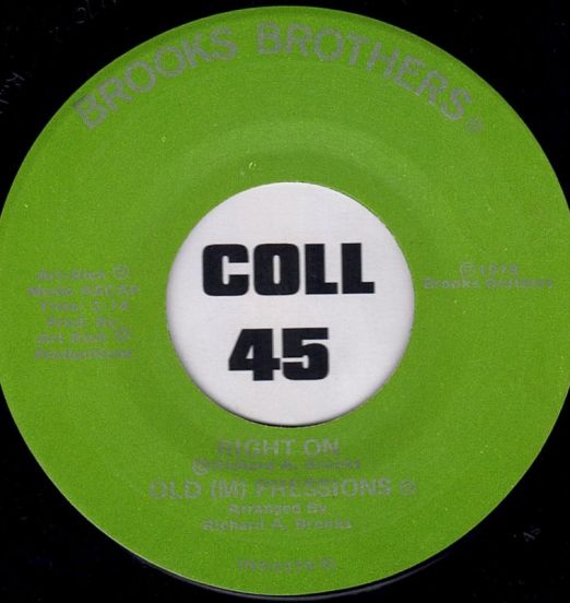 Old (M) Pressions - Right On b/w Let Me Know - Brooks Brothers 7"