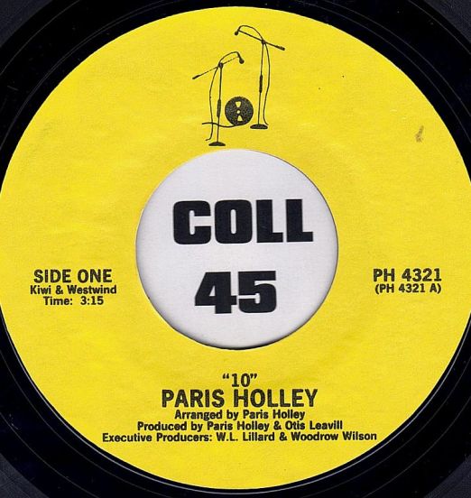 Paris Holley - 10 b/w Lady Of The Night - PH 7"