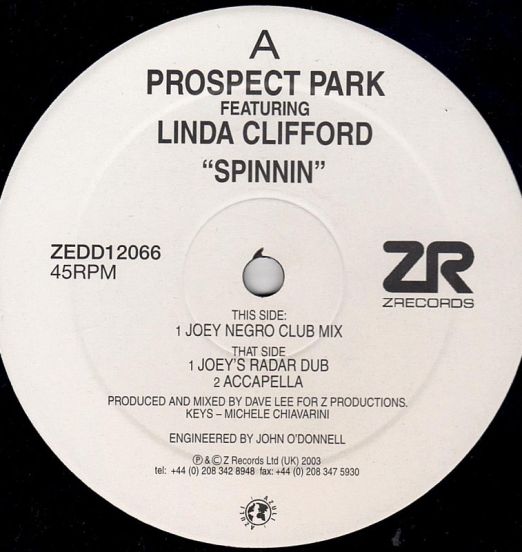 Prospect Park Featuring Linda Clifford - Spinnin - Z 12"