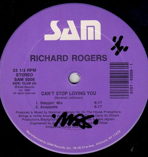 Richard Rogers - Can't Stop Loving You - Sam 12"