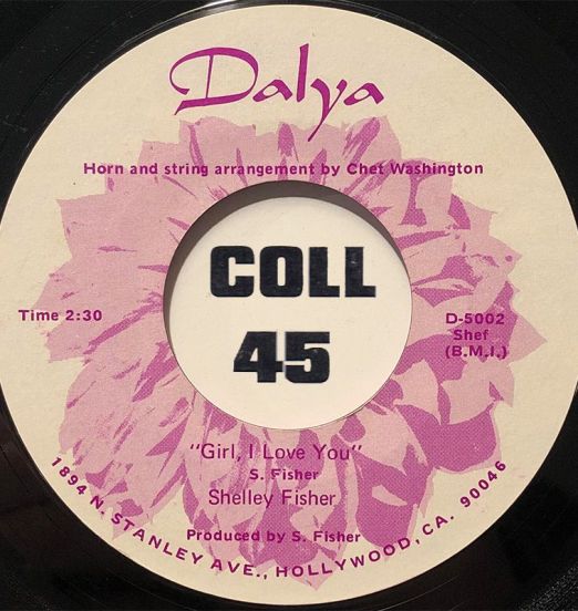 Shelley Fisher - Girl, I Love You b/w Outside Of Memphis - Dalya 7"