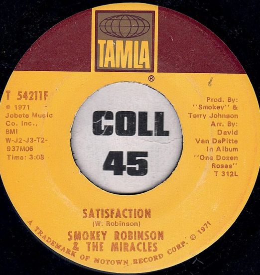 Smokey Robinson & The Miracles - Satisfaction b/w Flower Girl - Tamla 7"
