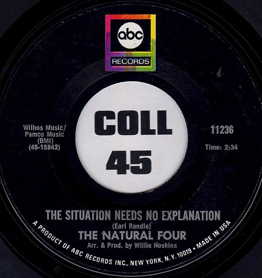 The Natural Four - The Situation Needs No Explanation b/w The Same Thing In Mind - ABC 7"