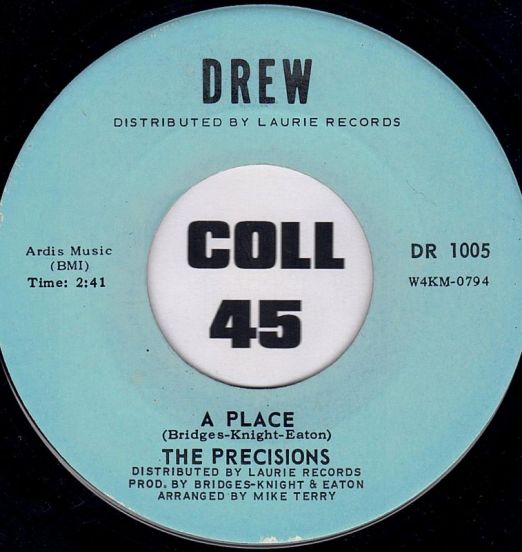 The Precisions - A Place b/w Never Let Her Go - Drew 7"