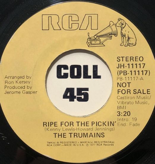 The Trumains - Ripe For The Pickin STEREO b/w MONO Version - RCA DJ 7"