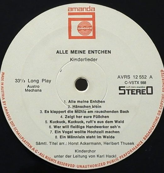 Karlhackl-AlleMeineEntchenLABEL