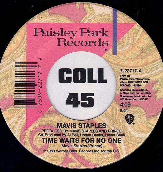 Mavis Staples - Time Waits For No One b/w Jaguar - Paisley Park 7"