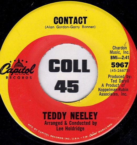 Teddy Neeley - Contact b/w Where You Are - Capitol 7"