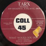 Benny Johnson & His Soul Serenaders – Fresh Out Of Teardrops b/w What Would You Do? – Tarx 7″