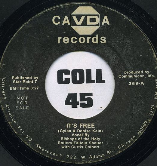 Bishops Of The Holy Rollers Fallout Shelter - It's Free b/w Johnnie Taylor - Something To Remember Her By - Cavda DJ 7"