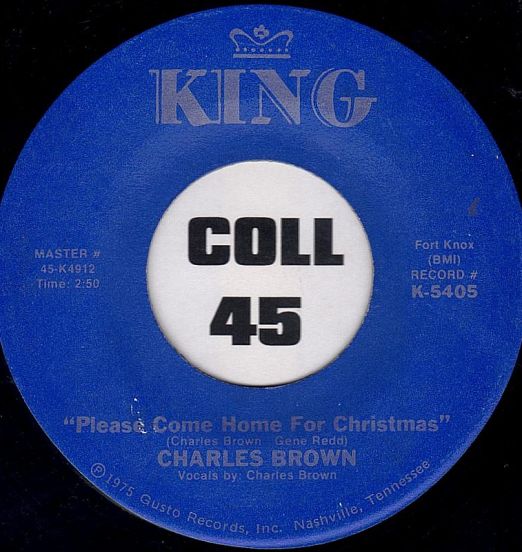 Charles Brown - Please Come Home For Christmas b/w Amos Milburn - Christmas (Comes But Once A Year) - King RE 7"