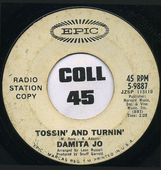 Damita Jo - Tossin' And Turnin' b/w That Special Way - Epic DJ 7" VG