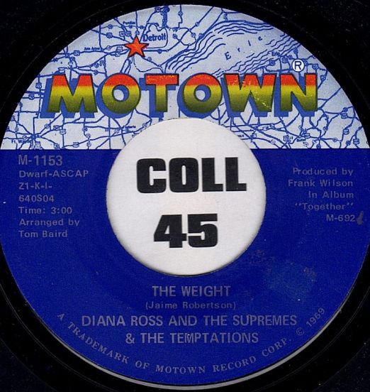 Diana Ross & The Supremes & The Temptations - The Weight b/w For Better Or Worse - Motown 7"