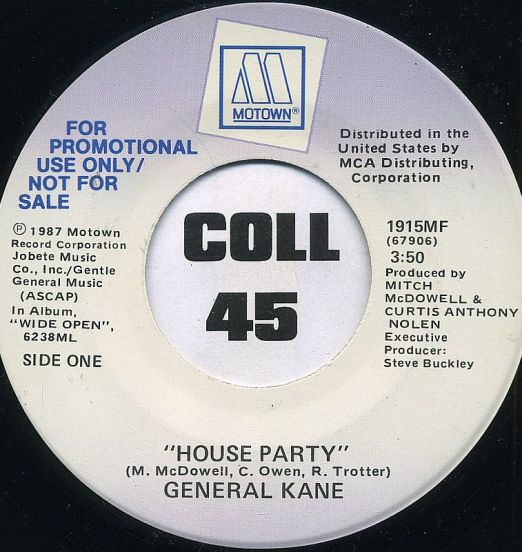 General Kane - House Party b/w Same - Motown DJ 7"