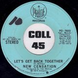 New Censation – Let’s Get Back Together STEREO b/w MONO Version – Pride DJ 7″
