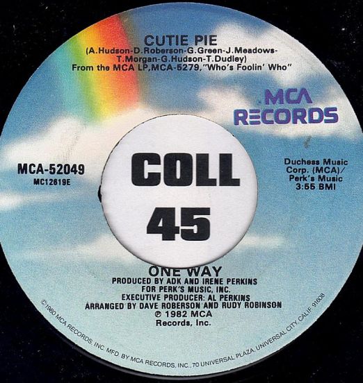One Way - Cutie Pie b/w Give Me One More Chance - MCA 7"