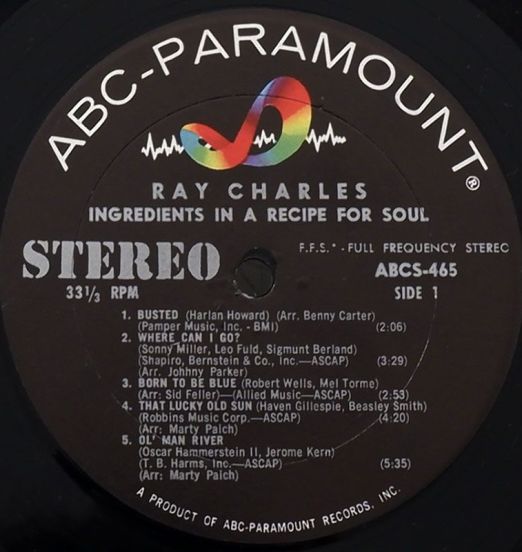 RayCharles-IngredientsInARecipeForSoulLABEL