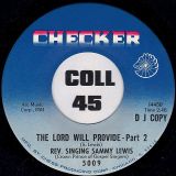 Rev. Singing Sammy Lewis – The Lord Will Provide Pt.1 b/w Pt.2 – Checker 7″