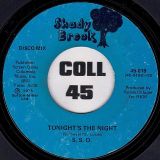 S.S.O. – Tonight Is The Night b/w Disco Mix – Shady Brook 7″