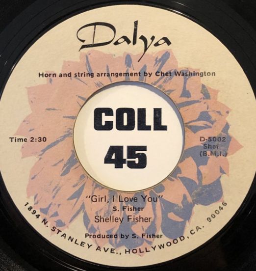 Shelley Fisher - Girl, I Love You b/w Outside Of Memphis - Dalya 7"