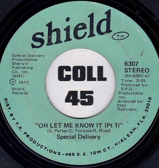 Special Delivery - Oh Let Me Know It Pt. 1 b/w Pt. 2 - Shield 7"