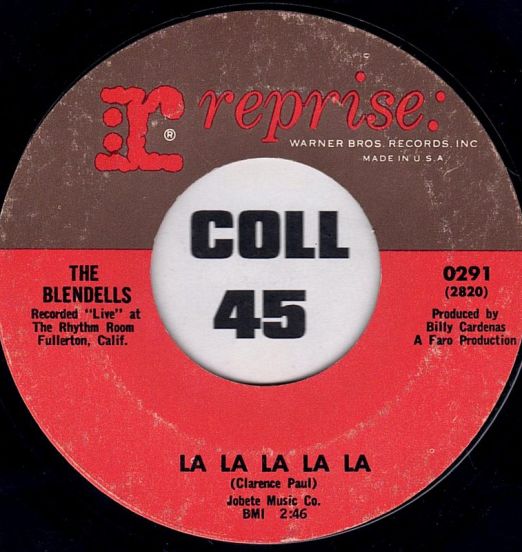 The Blendells - La La La La La b/w Huggie's Bunnies - Reprise 7"