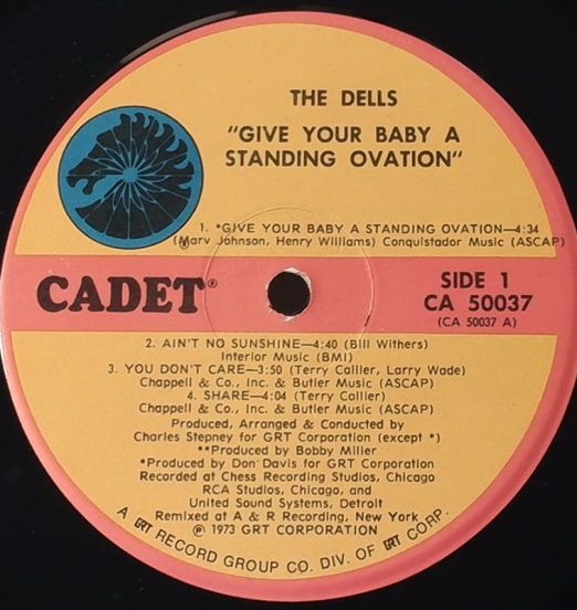 TheDells-GiveYourBabyAStandingOvationLABEL