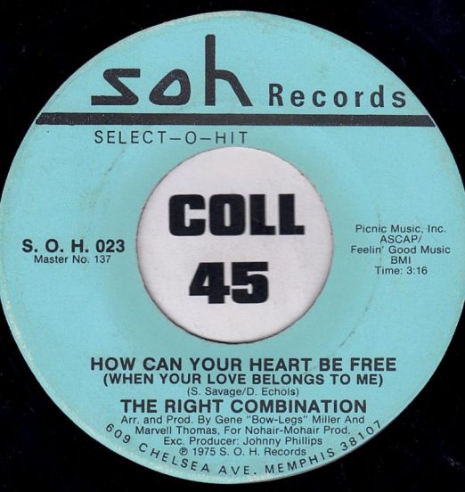 The Right Combination - How Can Your Heart Be Free (When Your Love Belongs To Me) b/w Everything I Do b/w - Select-O-Hit 7"