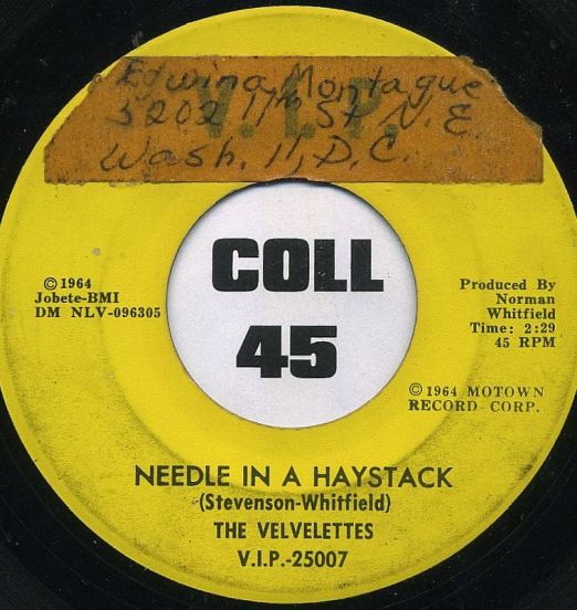 The Velvelettes - Needle In A Haystack b/w Should I Tell Them - V.I.P 7"