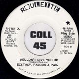 Ecstasy, Passion & Pain – I Wouldn’t Give You Up STEREO b/w MONO version – Roulette DJ 7″