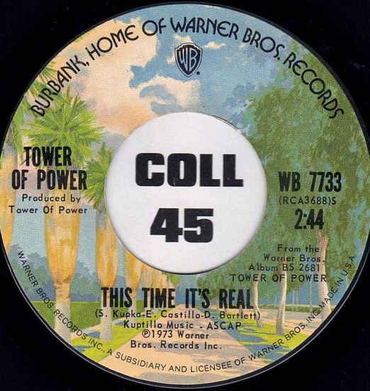 Tower Of Power - This Time It's Real b/w Soul Vaccination - Warner Bros. 7"