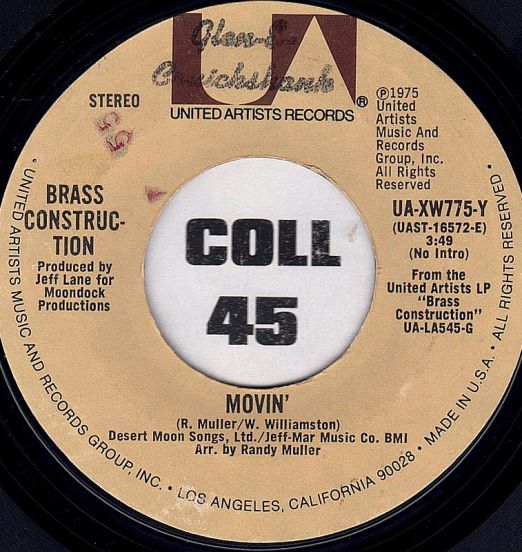 Brass Construction - Movin' b/w Talkin' - UA 7"