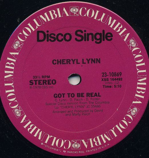 Cheryl Lynn - Got To Be Real b/w Star Love - Columbia 12"