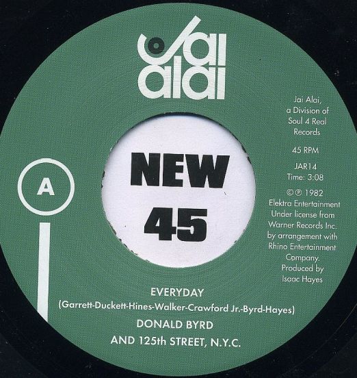 Donald Byrd & 125th Street, N.Y.C - Everyday b/w Gerald Levert - The Top Of My Head - Jai Alai ESP 7"