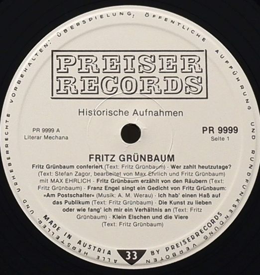 FritzGrünbaum-HistorischeAufnahmenLABEL