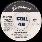Jackie Wilson – You Left The Fire Burning b/w Mono – Brunswick DJ 7″