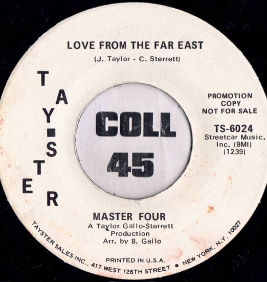 Master Four - Love From The Far East b/w It's Not The End - Tay-Ster DJ White 7"