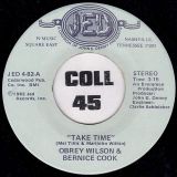Obrey Wilson & Bernice Cook/Obrey Wilson  – Take Time b/w Non-Stop Love – JED 7″