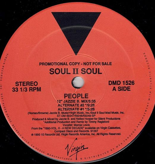 Soul II Soul - People - Virgin DJ 12"