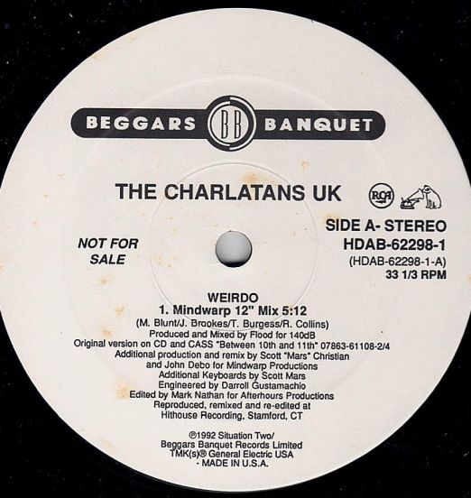 The Charlatans UK - Weirdo (Club Remixes) - Beggars Banquet DJ 12"