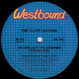 The Clark Sisters – You Brought The Sunshine (Into My Life) – Westbound 12″