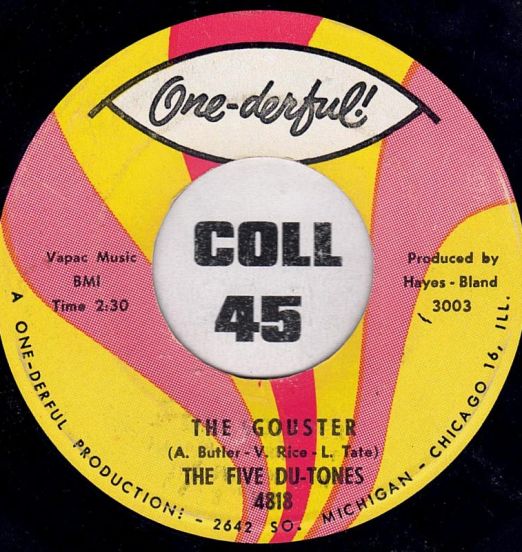 The Five Du-Tones - The Gouster b/w Monkey See - Monkey Do - One-Derful 7"