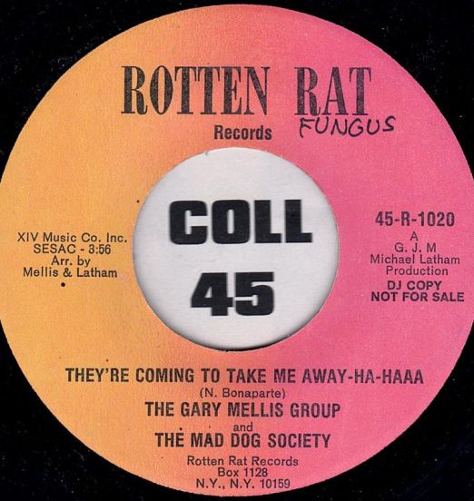 The Gary Mellis Group, The Mad Dog Society - They're Coming To Take Me Away-Ha-Haaa - Rotten Rat DJ 7"