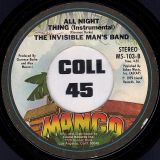 The Invisible Man’s Band – All Night Thing b/w Instr – Mango 7″