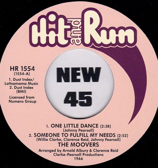 The Moovers - One Little Dance, Someone To Fulfill My Needs b/w I Love You, Baby - Hit And Run UK 7"