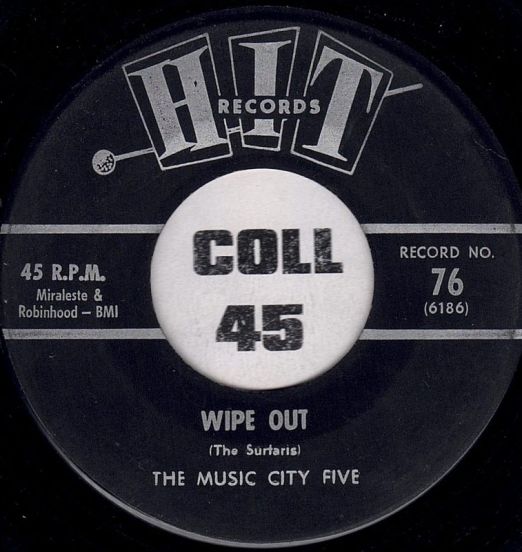 The Music City Five b/w Katy Richards - Wipe Out b/w Judy's Turn To Cry - Hit 7"