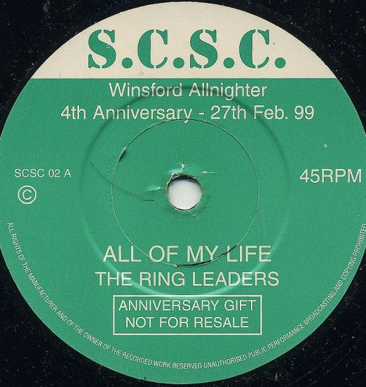 The Ringleaders - All Of My Life b/w Purple Mundi - Stop Hurting Me Baby - S.C.S.C. DJ UK 7"