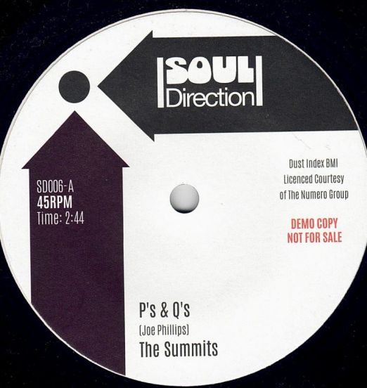 The Summits - P's And Q's b/w Instr - Soul Direction UK DJ 7"