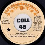 The Voices Of East Harlem – Giving Love b/w New Vibrations – Just Sunshine 7″