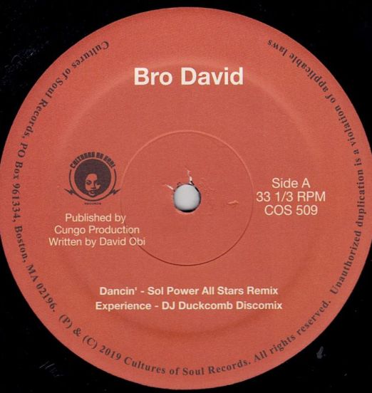Bro. David - Remixes - Cultures Of Soul 12"